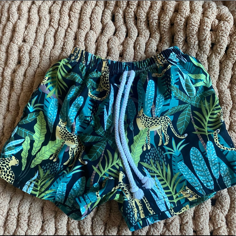 Leopard safari swimming trunks
